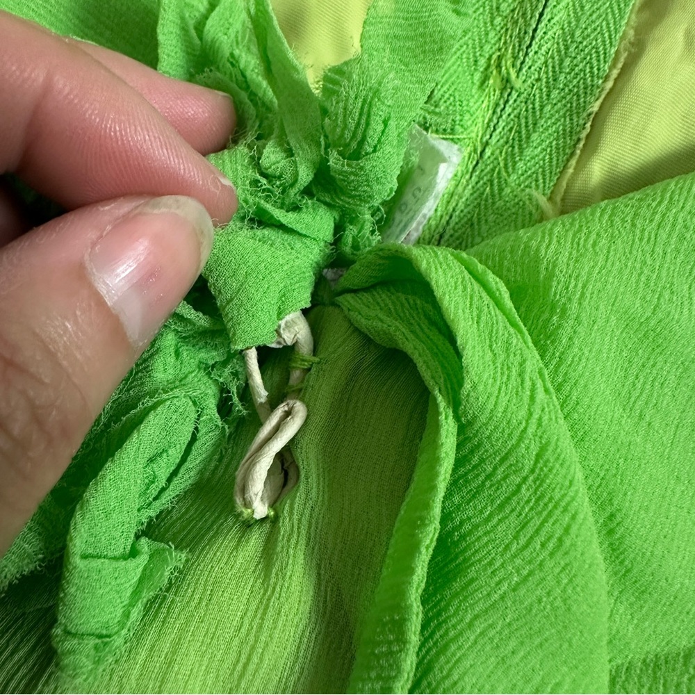 VINTAGE Bright Green Dress - Picture 11 of 14